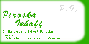 piroska imhoff business card